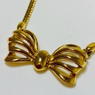 〇 Summer SALE Nina Ricci デカリボンネックレス 〇の画像