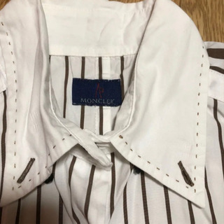 MONCLER/モンクレール  ボタンダウンボーダーカットソー/Sの画像
