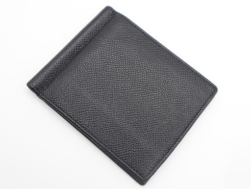 《BVLGARI/二つ折りマネークリップ》 285275 ABランク 黒 美品