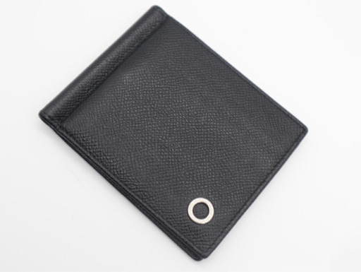 《BVLGARI/二つ折りマネークリップ》 285275 ABランク 黒 美品