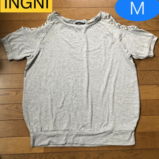 INGNI ビジュー付き肩出しトップス M