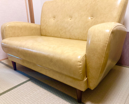 【おしゃれ&ほぼ未使用】二人がけソファー