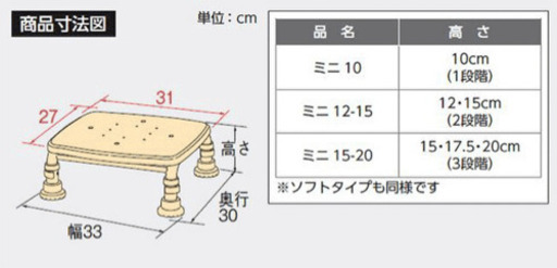 介護用浴槽台  安寿 ステンレス製浴槽台R “あしぴた” ミニソフト15-20