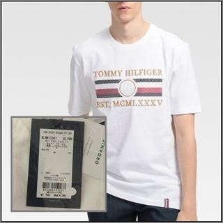凝った刺繍がすごい Tシャツ ホワイトS 　TOMMY HILFIGERの画像