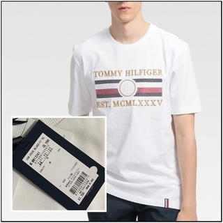凝った刺繍がすごい Tシャツ ホワイトM　TOMMY HILFIGERの画像