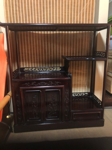 中国アンティーク　台湾製　飾り棚　箪笥