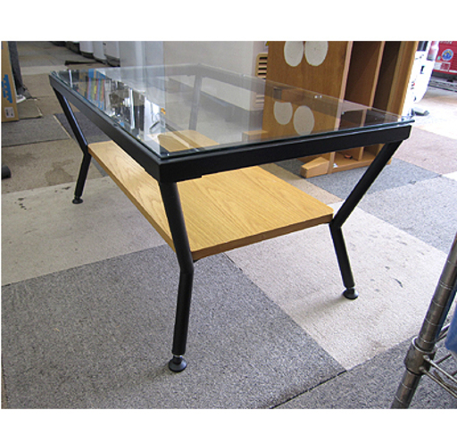 札幌【Francfranc コーヒーテーブル】幅75cm メリオル M オーク材突板 ブラックxブラウン ローテーブル センターテーブ