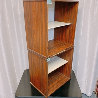 113 114　収納ボックス 2段 収納棚 整理棚 カラーボックス？ BOXの画像