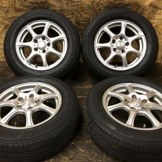 【BS REGNO GRVⅡ 195/65R15】夏タイヤ 4本【ESPRINE 社外 15インチ 5.5J5HPCD114.3+45】2015年製 セレナ等　(VTM186) クレジットカード QR決済可能