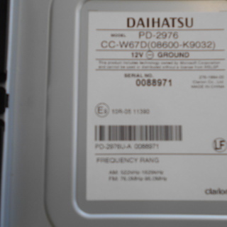 新車外し美品ダイハツ純正　CC-W67D　ＣＤチューナーの画像