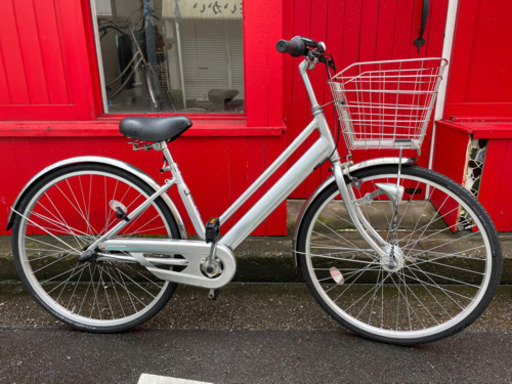 【美品】104 ★激安★変速ギア3段 オートライト 26インチ 軽整備済み 防犯登録 中古自転車 ママチャリ 90 横浜