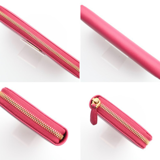 《PRADA/ロゴプレート ラウンドファスナー長財布》S 未使用品 極美品 箱