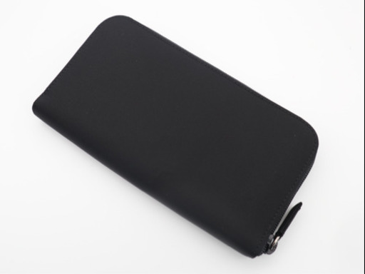 《PRADA/ナイロン プレート ラウンドファスナー長財布》Sランク 未使用品 ブラック