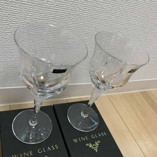 新品未使用　ホヤクリスタル　ワイングラス