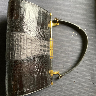 美品　ほぼ未使用　クロコダイル風バッグの画像
