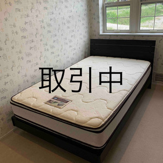 セミダブルベッド　マットレス付きの画像