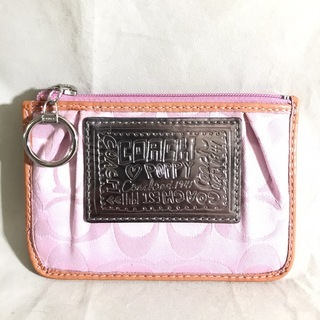 COACH コーチ ポピーシリーズ シグネチャー×ピンクレザーレ...