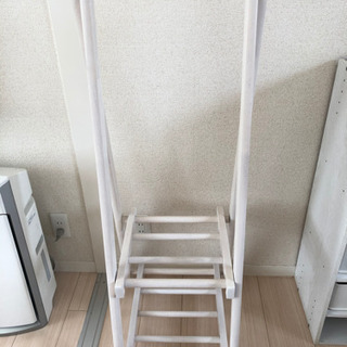 キッズハンガーラック　折り畳み式　ホワイト