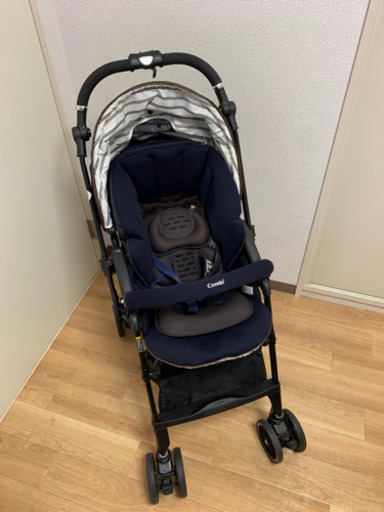 コンビ ベビーカー スゴカル 4キャス ネイビー 美中古品 Ａ型