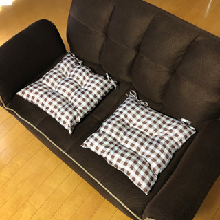 【お取引予定】２人掛けソファ　（ブラウン）