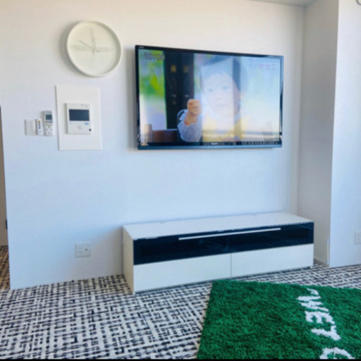 デザイナーズ 大型 テレビ台 ホワイト 40～70型位までが最適です