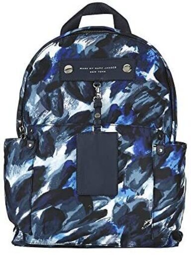 美品　マークバイマークジェイコブス Marc by Marc Jacobs Preppy Nylon バックパック 青 迷彩 カモフラージュ [並行輸入品