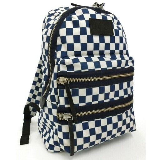 マークバイマークジェイコブス　リュック　スクエア型　白　青系