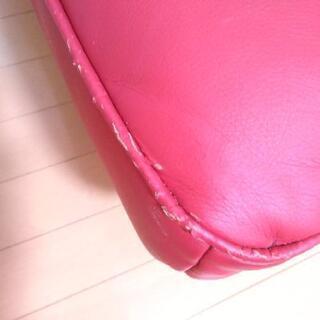 お取引中■２人掛けソファー　赤　フェイクレザー　の画像