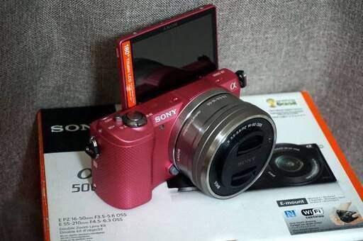 激安★新品・未使用　α5000★ピンク★ミラーレス・一眼・SONY・自撮りOK・WIFI対応・ズーム・デジタル一眼