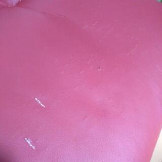 お取引中■２人掛けソファー　赤　フェイクレザー　の画像