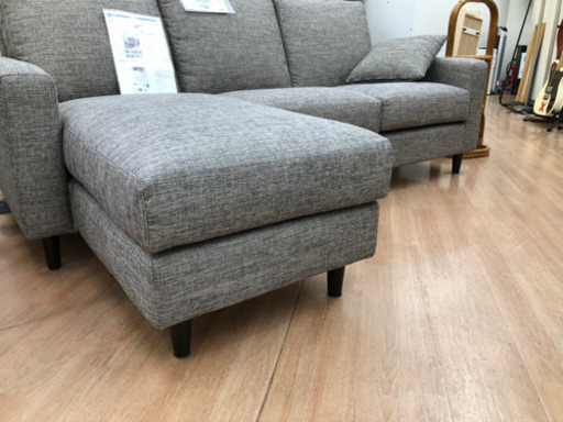 【美品】ニトリ ３人掛け布張りソファ ヘッドレスト付?自社配送時?代引き可?※現金、クレジット、スマホ決済対応※