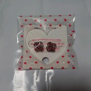 レディース パープル クリスタルピアスの画像