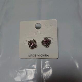 レディース パープル クリスタルピアスの画像
