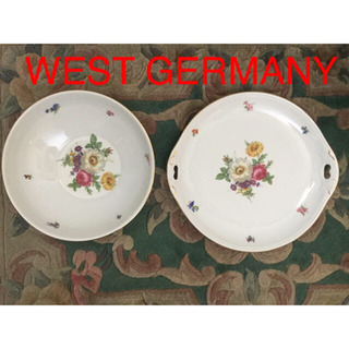 WEST GERMANY  大皿 深皿  (陶磁器)花柄 洋食器 2枚の画像