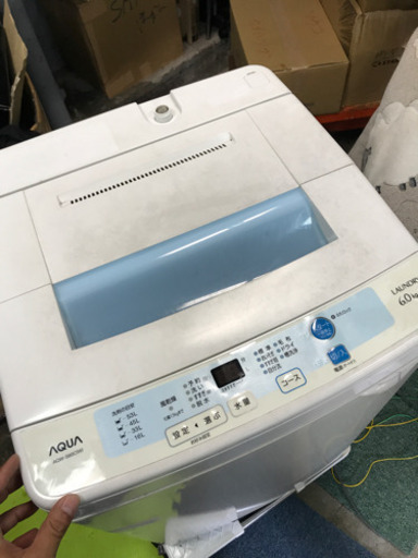 アクア　6kg 洗濯機　保書付き