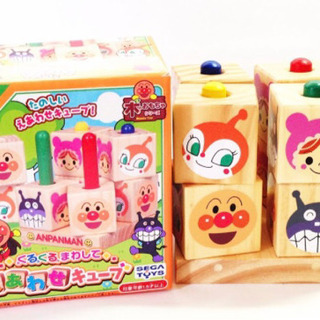 お譲り先決定【アンパンマン　木製おもちゃ】えあわせキューブ