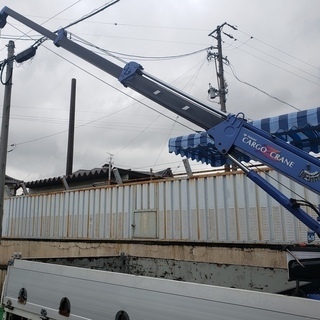 H18年式　三菱ふそう　キャンター　4段クレーン付き　タダノ　積載量3ｔ車  PA-FE70DBの画像