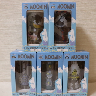 ムーミン／MOOMIN／５種のアートグラス／５個セット