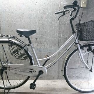 自転車中古 MIMOSA カゴリアキャリア付き 鍵新品 チェーン...