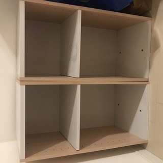 カラーボックス２段×２つ　あげます