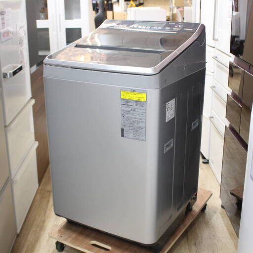 店R433)【高年式】 Panasonic NA-FW120V1-S 洗濯乾燥機 12.0kg 温水泡洗浄W 2018年製 全自動洗濯機 シルバー パナソニック
