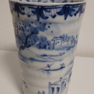 ビアカップ５客（染付柄）の画像