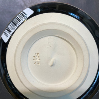 【愛品倶楽部柏店】茶器 茶道 黒釉独楽乃図茶碗 京焼 八代 道八作 箱有の画像