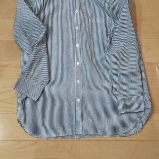 ユニクロ 綿ストライプシャツ