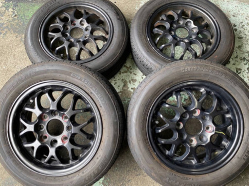 CRIMSON RACING 155/65R13  旧車などに　夏タイヤ　アルミホイールセット