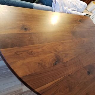 大塚家具　半円　ウォールナットの画像