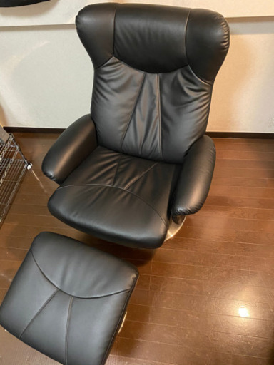 リクライニングチェア オットマン付き