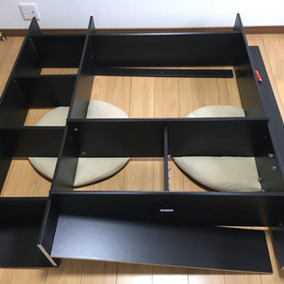 IKEA MAVAS エンターテイメントセンター ブラックブラウン 150x150 cmの画像