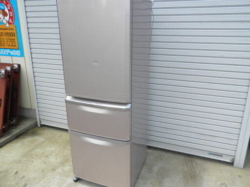 三菱３ドア冷凍冷蔵庫 MR-C34W ３３５リッター ２０１３年　自動製氷付