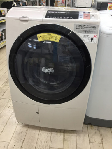 7/28東区和白  定価182,250  HITACHI  11㎏ドラム式洗濯機  2017年  BD-SV110AL  ドラム高速風でシワをのばす！！  温水ミスト  温風ほぐし ヒートリサイクル！！